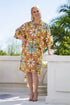 Chiara "Movie Colony" Robe en soie à imprimé technique